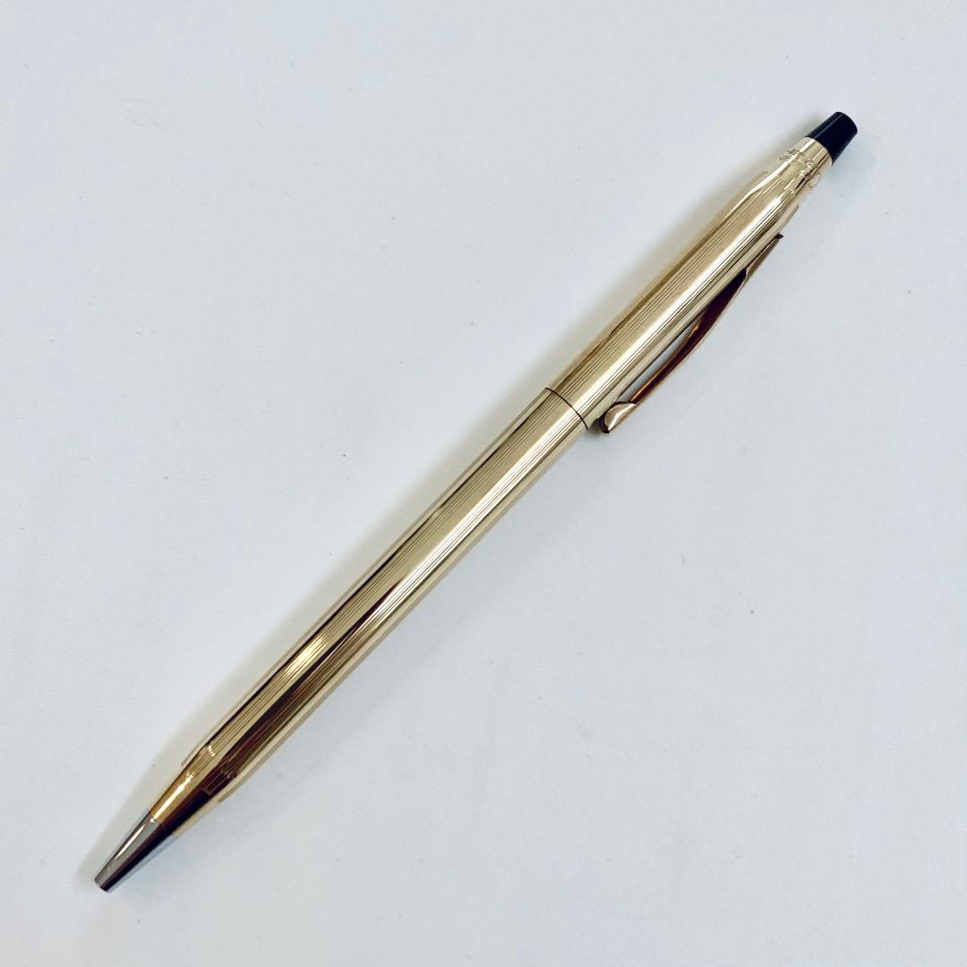 Cross Classic Century Ballpoint Pen 10K Gold-Plated with Glossy Chrome Finish — Japan Import