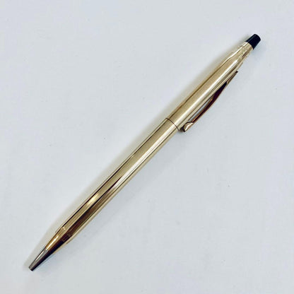 Cross Classic Century Ballpoint Pen 10K Gold-Plated with Glossy Chrome Finish — Japan Import