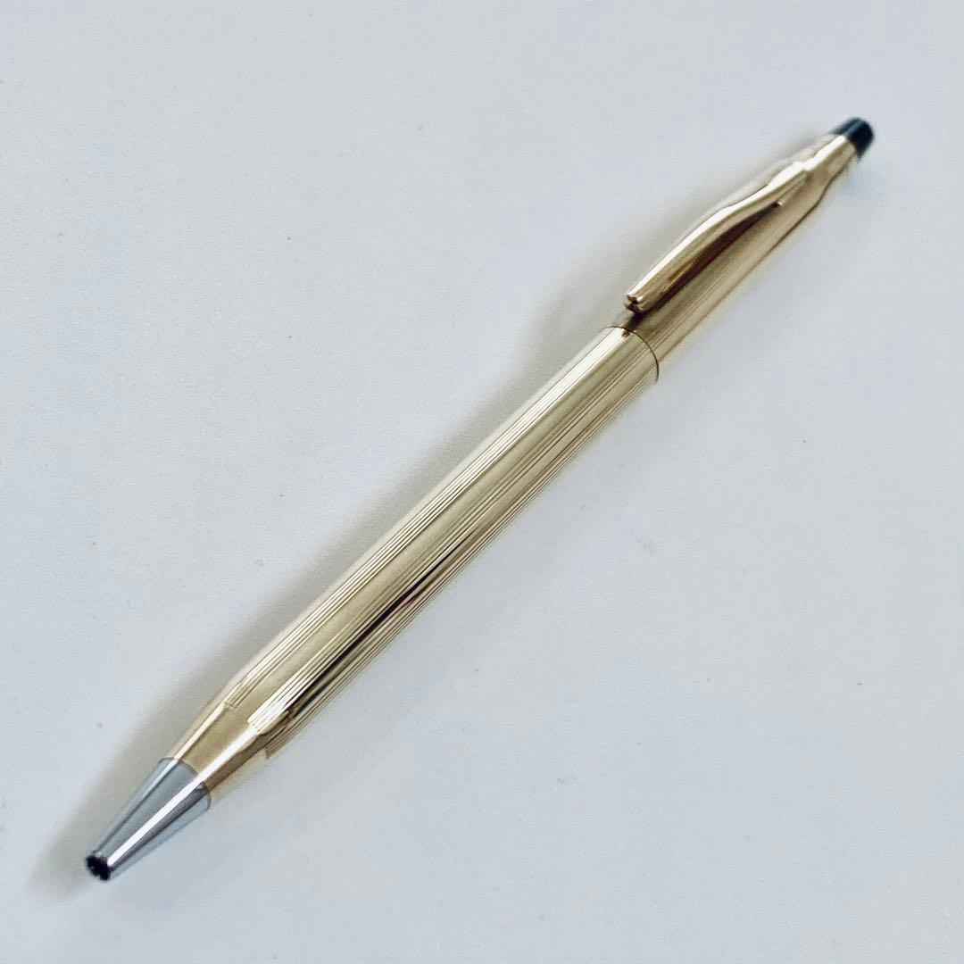 Cross Classic Century Ballpoint Pen 10K Gold-Plated with Glossy Chrome Finish — Japan Import