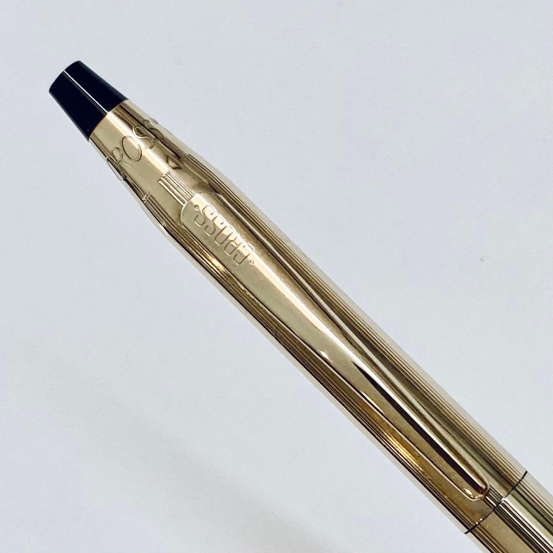 Cross Classic Century Ballpoint Pen 10K Gold-Plated with Glossy Chrome Finish — Japan Import