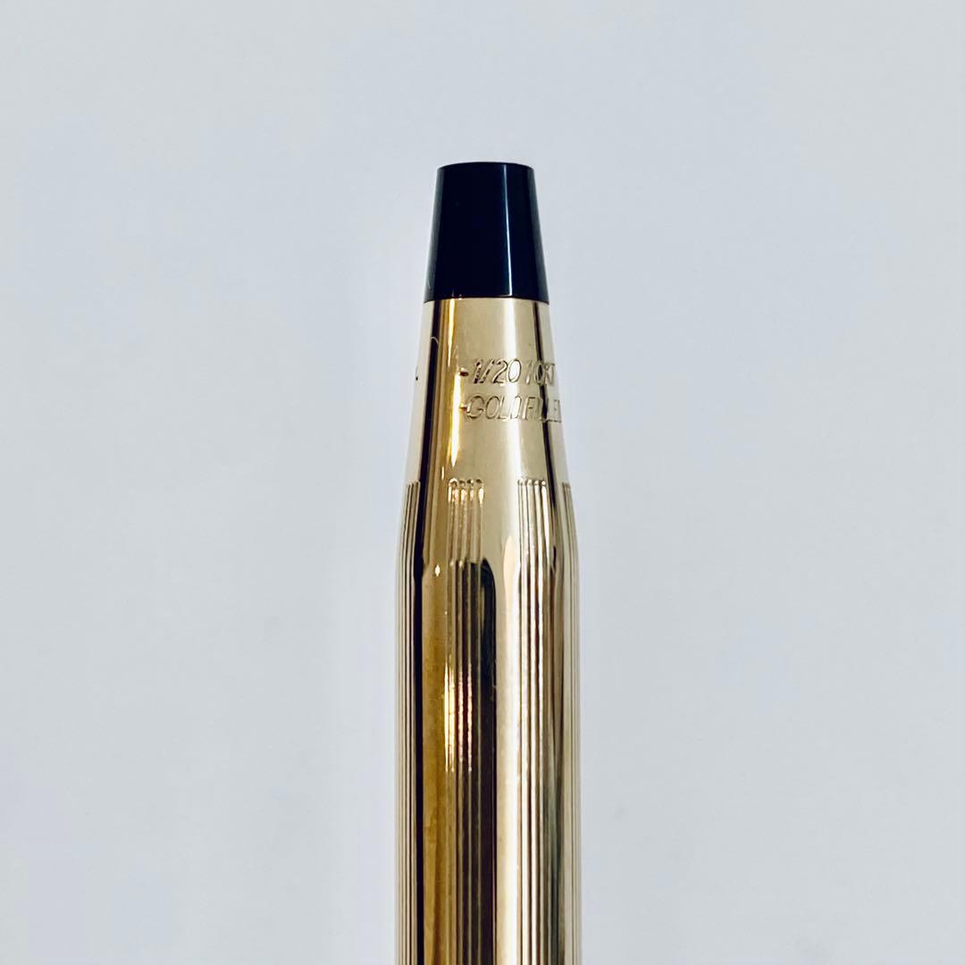 Cross Classic Century Ballpoint Pen 10K Gold-Plated with Glossy Chrome Finish — Japan Import