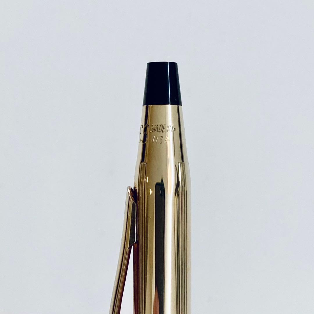 Cross Classic Century Ballpoint Pen 10K Gold-Plated with Glossy Chrome Finish — Japan Import