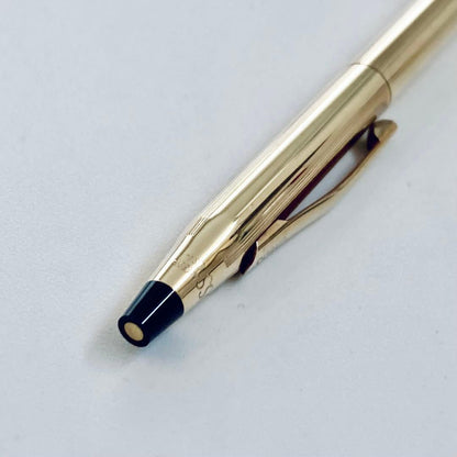 Cross Classic Century Ballpoint Pen 10K Gold-Plated with Glossy Chrome Finish — Japan Import