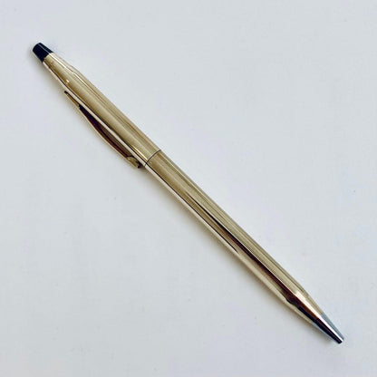 Cross Classic Century Ballpoint Pen 10K Gold-Plated with Glossy Chrome Finish — Japan Import