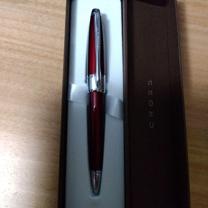 Cross Brand Ballpoint Pen Apogee Model Silver Metal Signed Office Writing Instrument — Japan Import