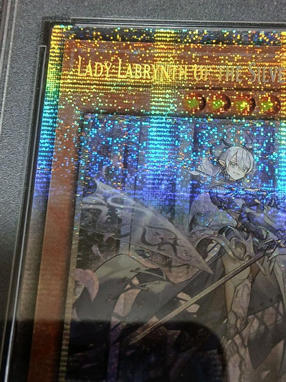 Yu-Gi-Oh! Lady Labyrinth of the Silver Castle Starlight Prism PSA9 graded trading card in protective case