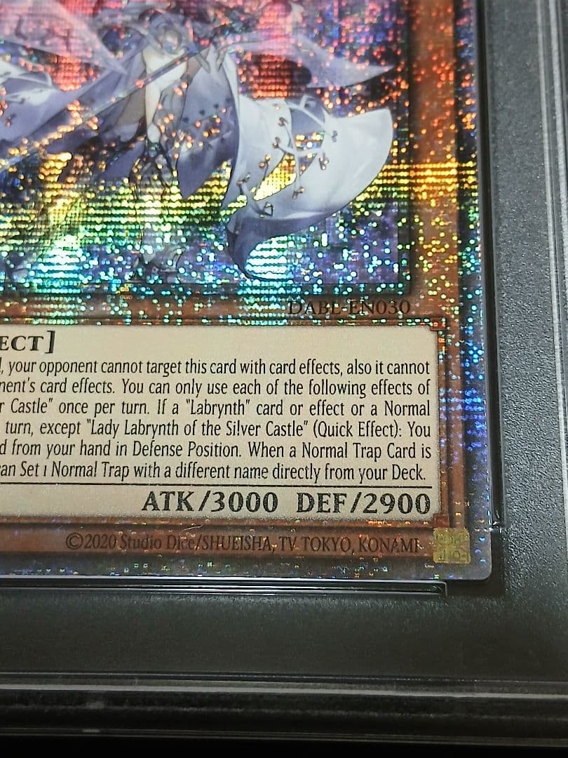 Yu-Gi-Oh! Lady Labyrinth of the Silver Castle Starlight Prism PSA9 graded trading card in protective case