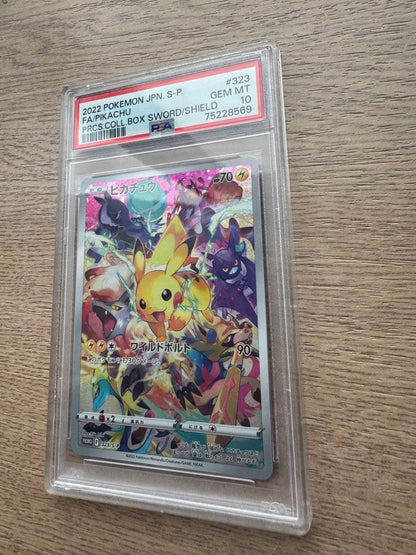 Pokemon Pikachu PSA 10 Promo Card 323/S-P Special Art Version Japan Import with Electric attribute