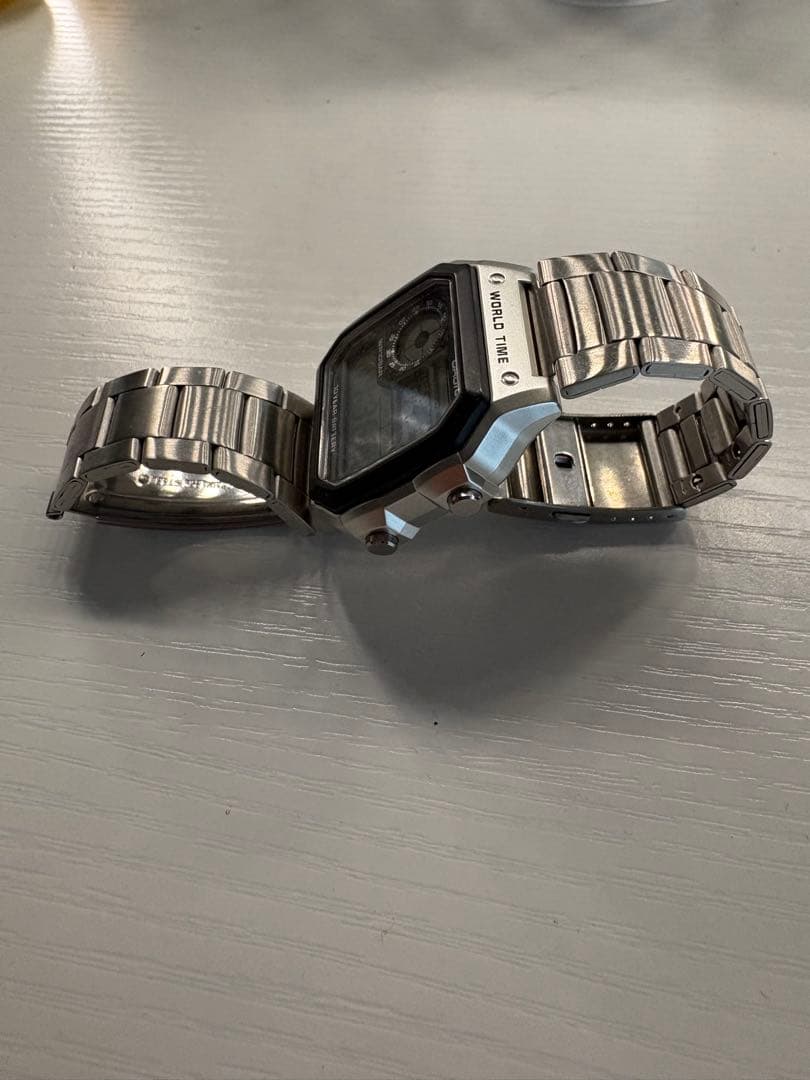 Casio Digital Watch - World Time Stainless Steel Silver — Japan Import