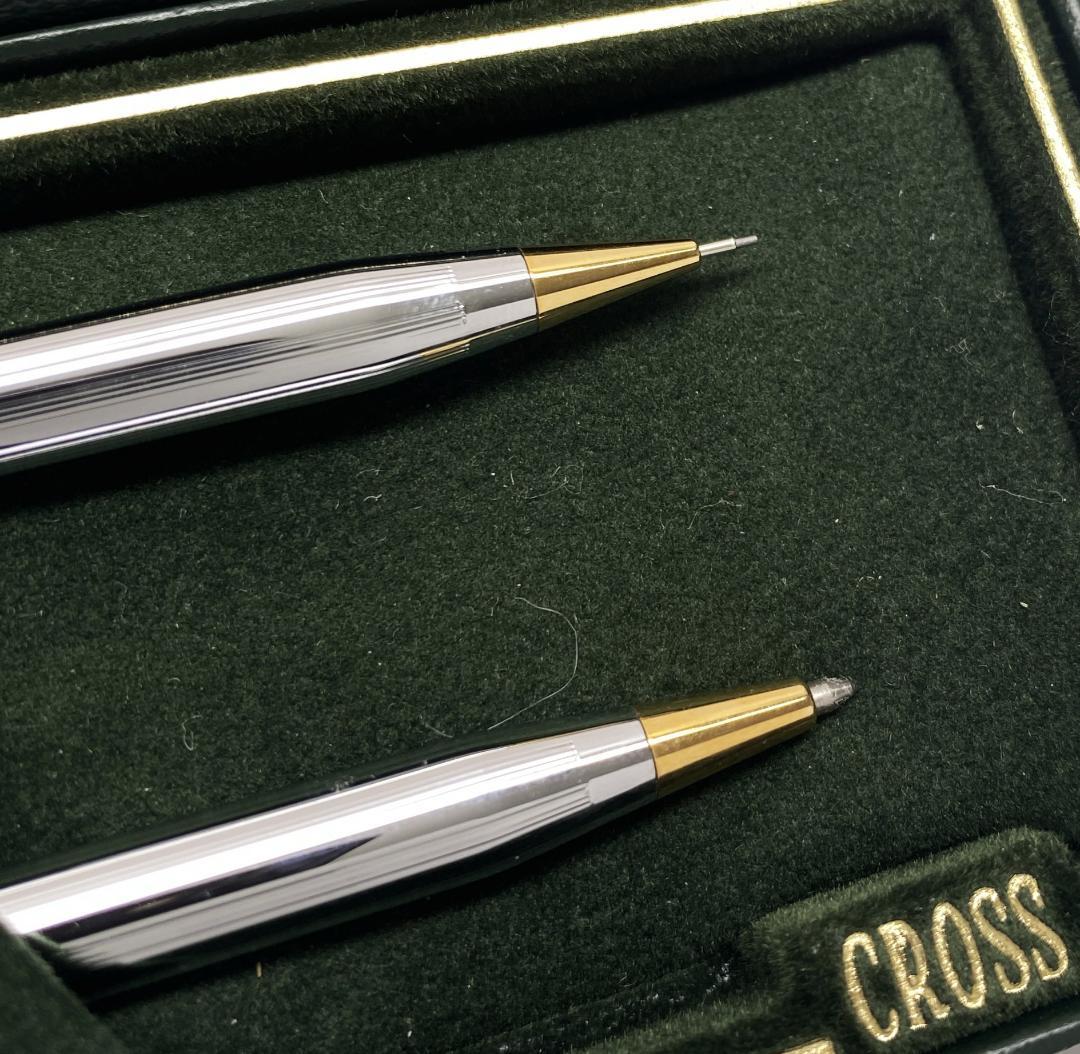 Cross Classic Century USA Chrome Ballpoint Pen and Mechanical Pencil Set with Case