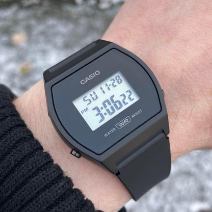 Casio Digital Watch Black Model Lightweight with Large Display Japan Import