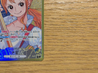 One Piece Card Game Blue Yellow Nami OP11-041 Leader Parallel Card Japan Import