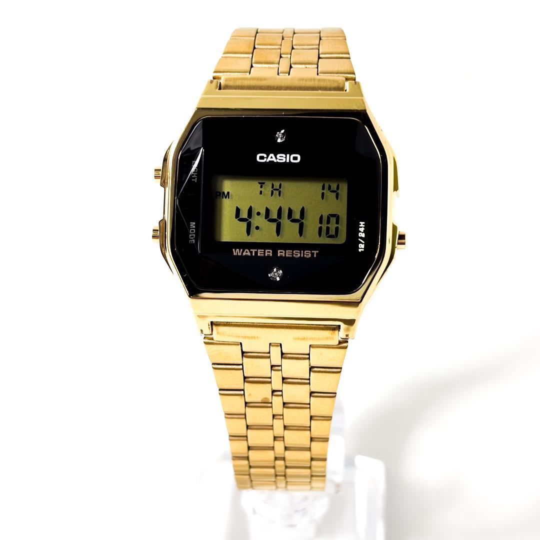 Casio A159WGE Gold Digital Wristwatch Model A159WGED-1