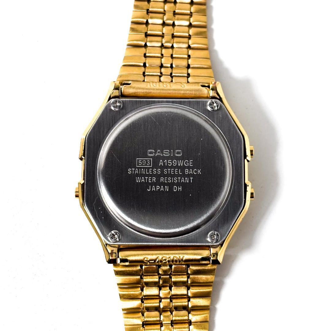 Casio A159WGE Gold Digital Wristwatch Model A159WGED-1