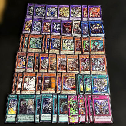 Yugioh Mark of the Dragon Tyrant Deck with 40 Main Deck cards and 15 EX Deck cards displayed