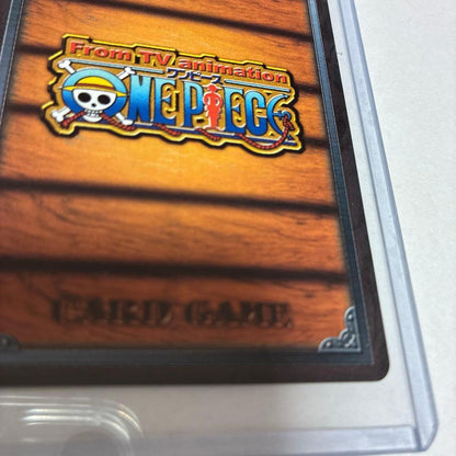 Bandai One Piece Hyper Battle hologram card showing Luffy and Nami from 2003 model BP-T03