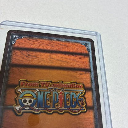 Bandai One Piece Hyper Battle hologram card showing Luffy and Nami from 2003 model BP-T03