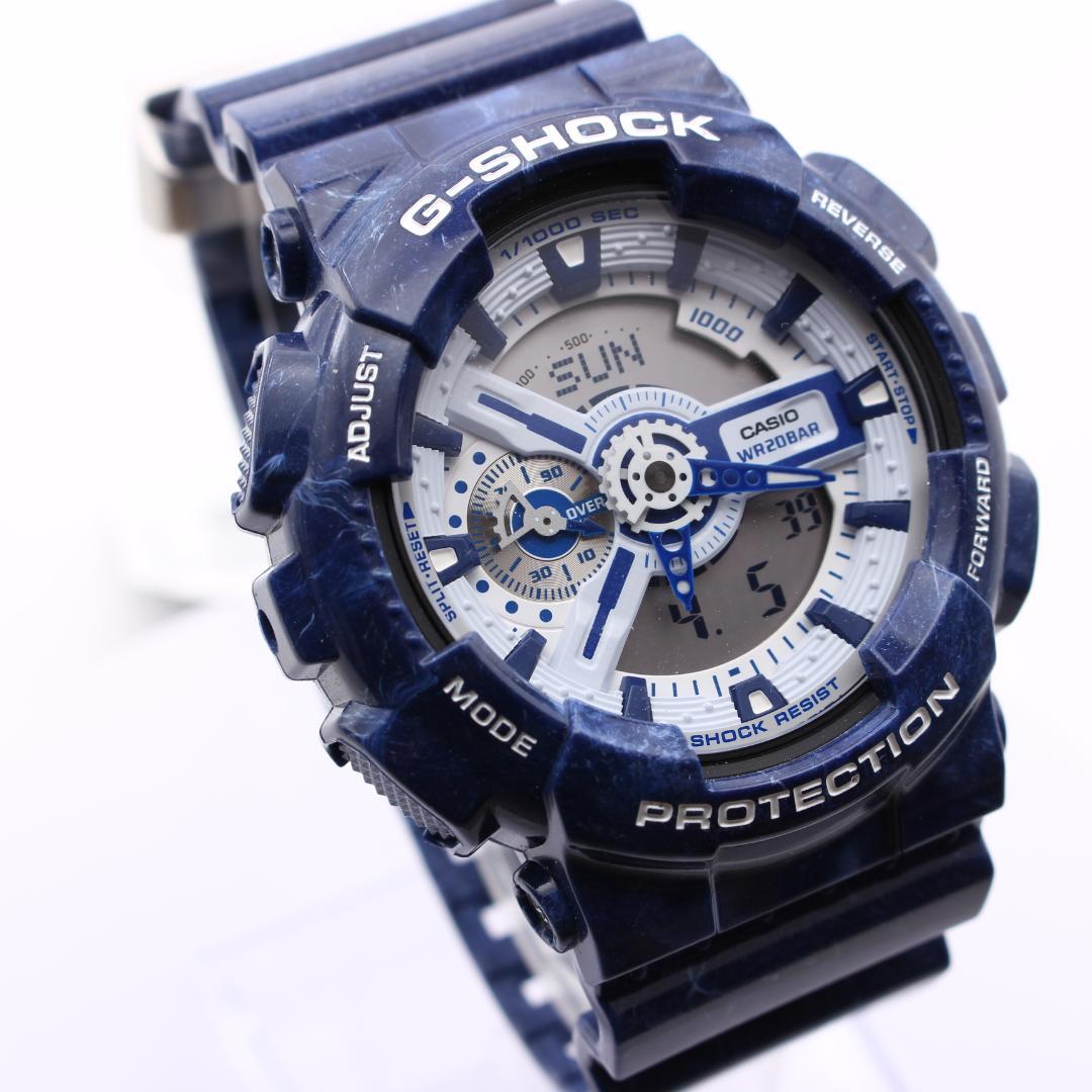 Casio G-Shock GA-110BMP Men's Watch Analogue-Digital Marble Blue 20ATM Japan Import