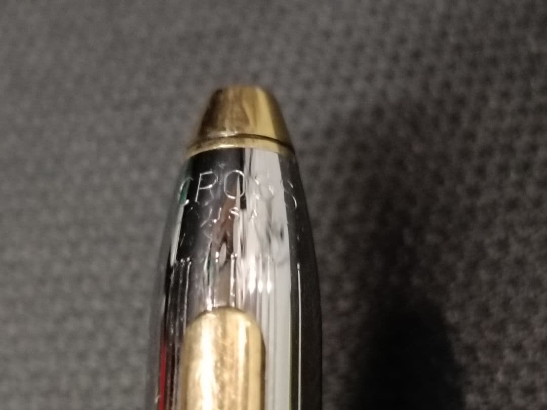 Cross Tendzust Medalist Ballpoint Pen USA Made Silver Gold Logo Script