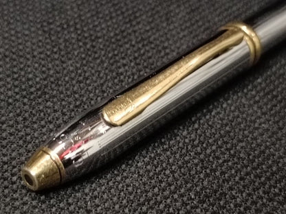 Cross Tendzust Medalist Ballpoint Pen USA Made Silver Gold Logo Script