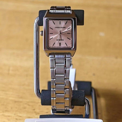 Casio Women's LTP-V007D-4E Quartz Watch with Pink Dial and Silver Band — Japan Import