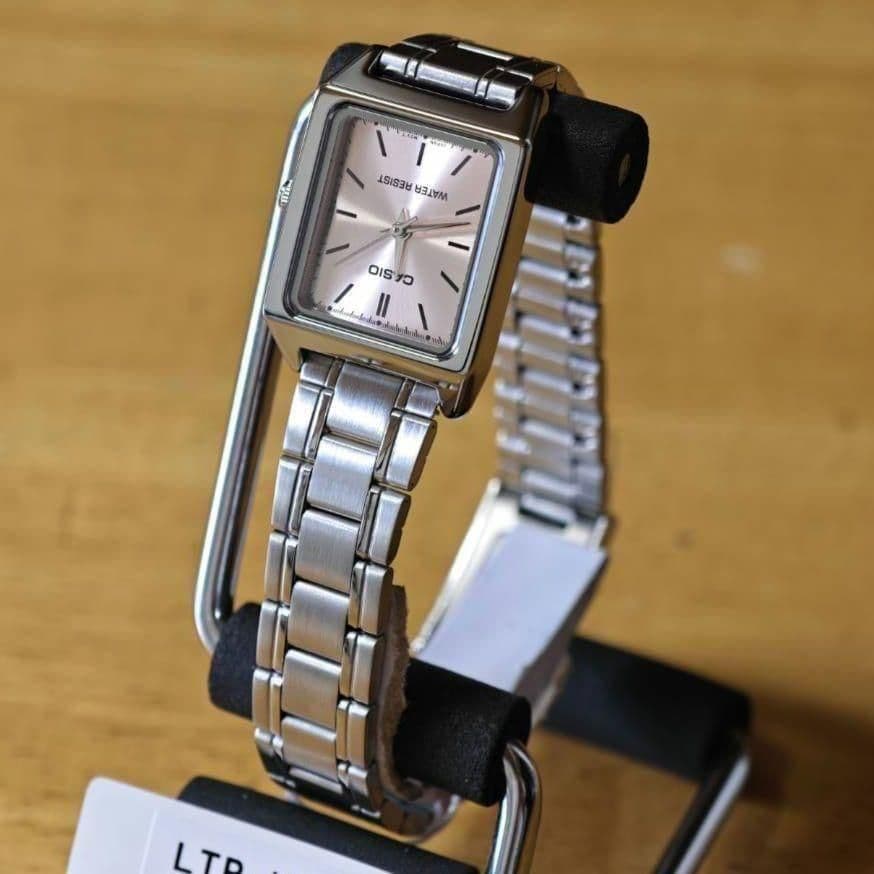 Casio Women's LTP-V007D-4E Quartz Watch with Pink Dial and Silver Band — Japan Import