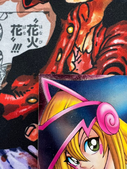 Yu-Gi-Oh Dungeon Dice Monsters Black Magician Girl card pink background Ultimate Rare with gold text