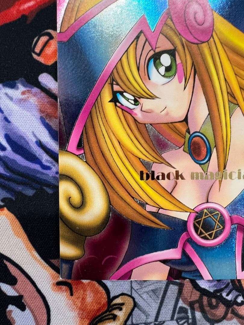 Yu-Gi-Oh Dungeon Dice Monsters Black Magician Girl card pink background Ultimate Rare with gold text