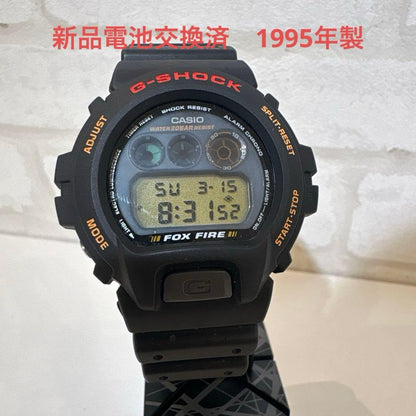 Casio G-Shock DW-6900 Foxfire Men's Watch 1995 Model Black Rubber Band Japan Import