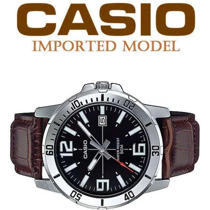 Casio Re-Imported Watch Black & Silver 50m Waterproof Unisex Wristwatch — Japan Import