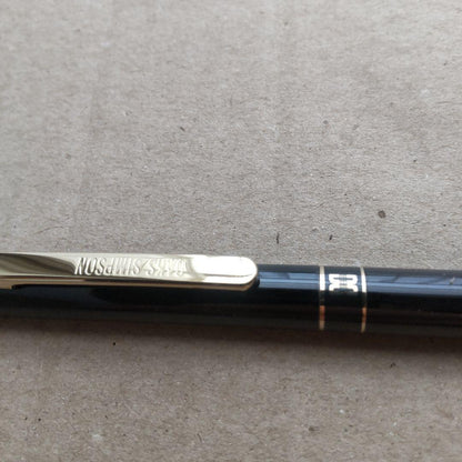 Daks Simpson London black ballpoint pen with replacement ink refill and Sailor compatible cartridge