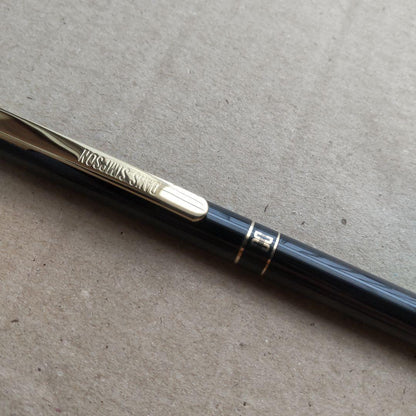Daks Simpson London black ballpoint pen with replacement ink refill and Sailor compatible cartridge