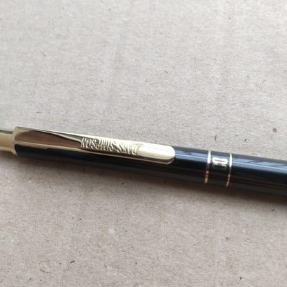 Daks Simpson London black ballpoint pen with replacement ink refill and Sailor compatible cartridge