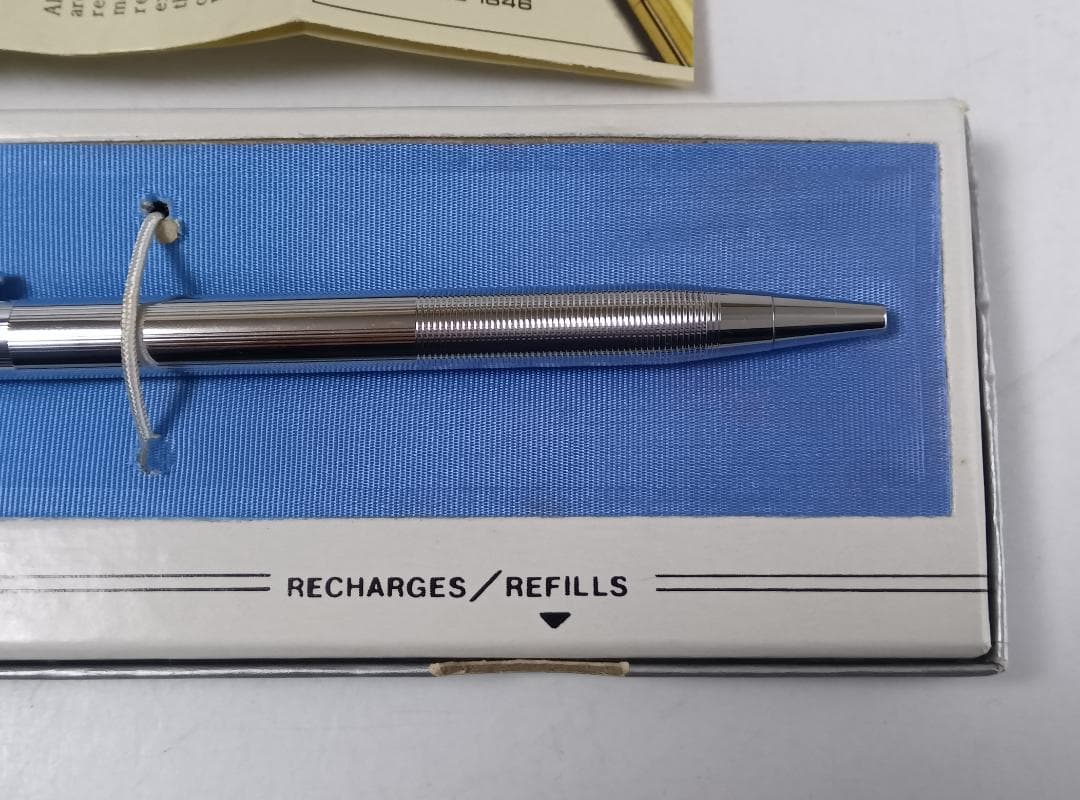 Blue Cross ballpoint pen approximately 5.3 inches long with packaging box