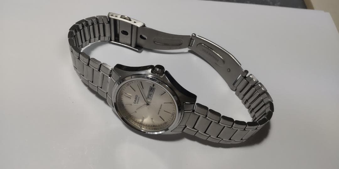 Casio Silver Analog Watch with Date Function