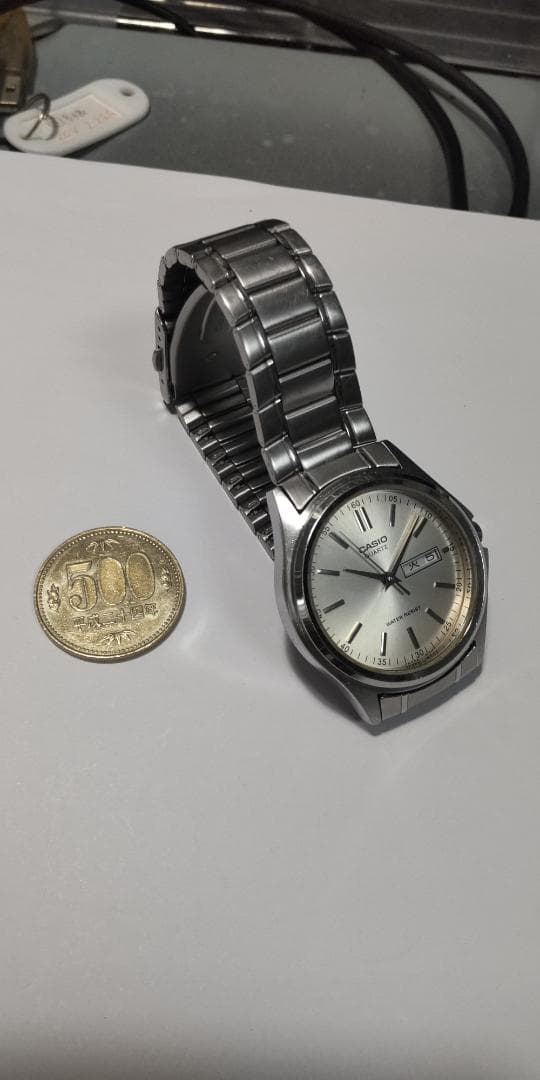 Casio Silver Analog Watch with Date Function