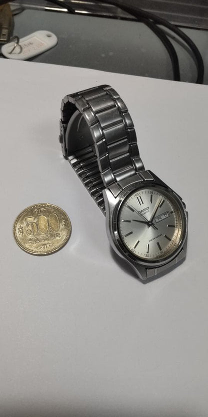 Casio Silver Analog Watch with Date Function