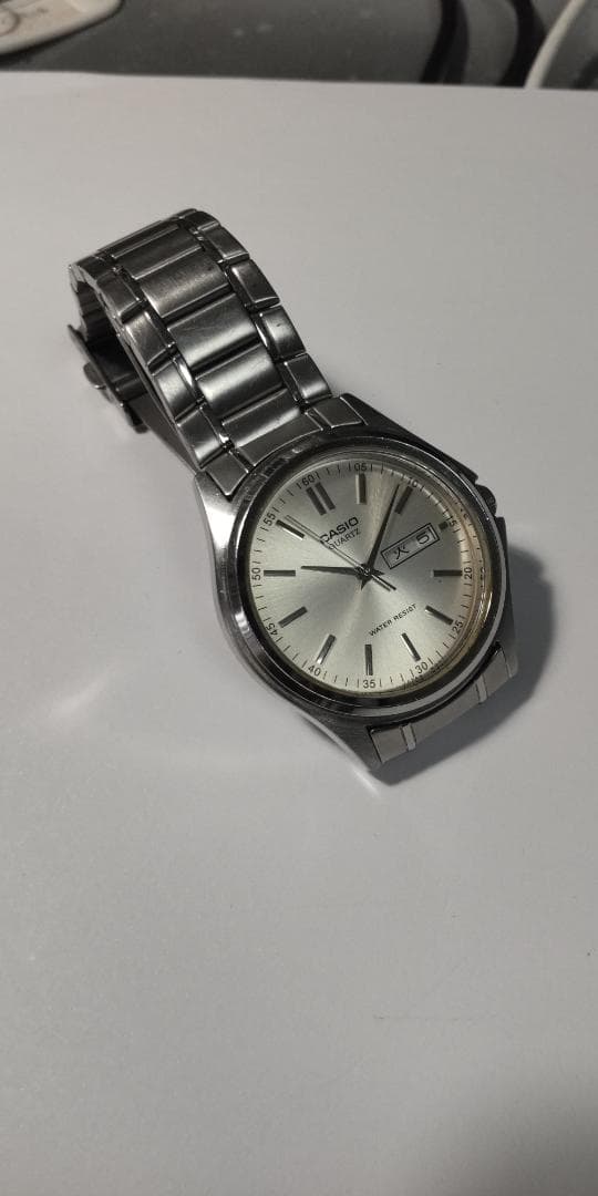 Casio Silver Analog Watch with Date Function
