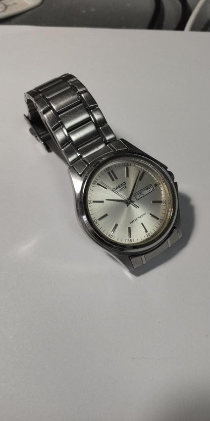Casio Silver Analog Watch with Date Function