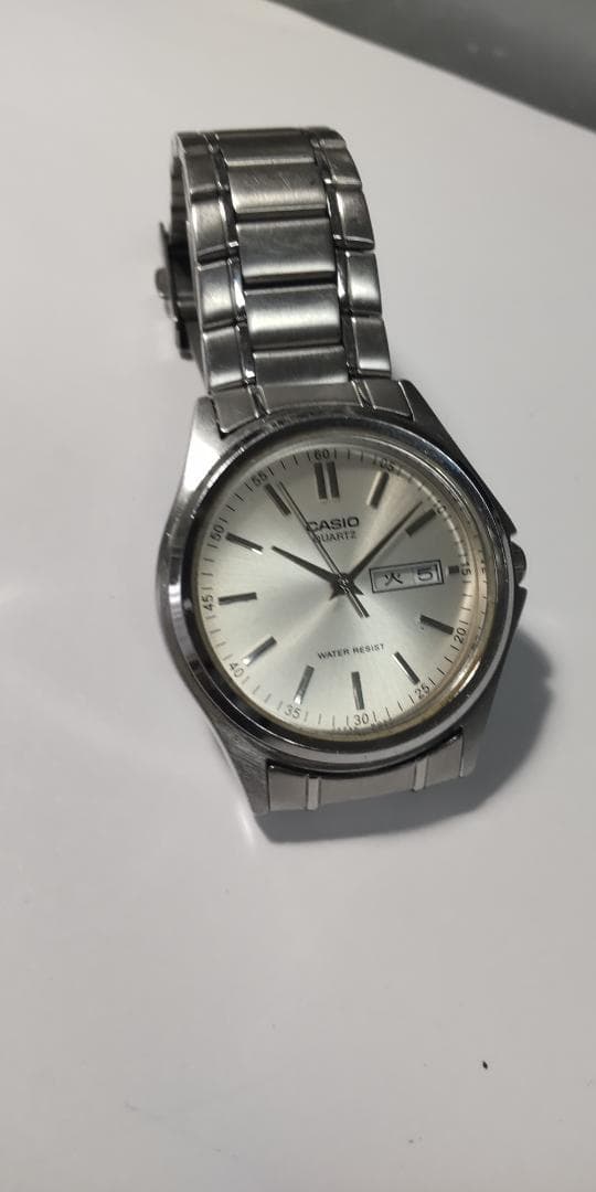 Casio Silver Analog Watch with Date Function