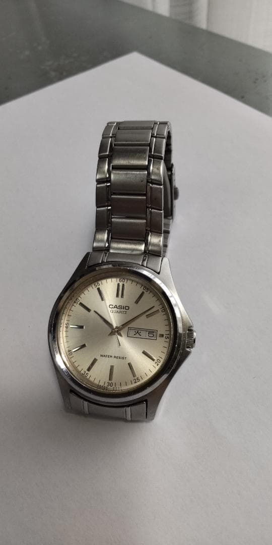 Casio Silver Analog Watch with Date Function