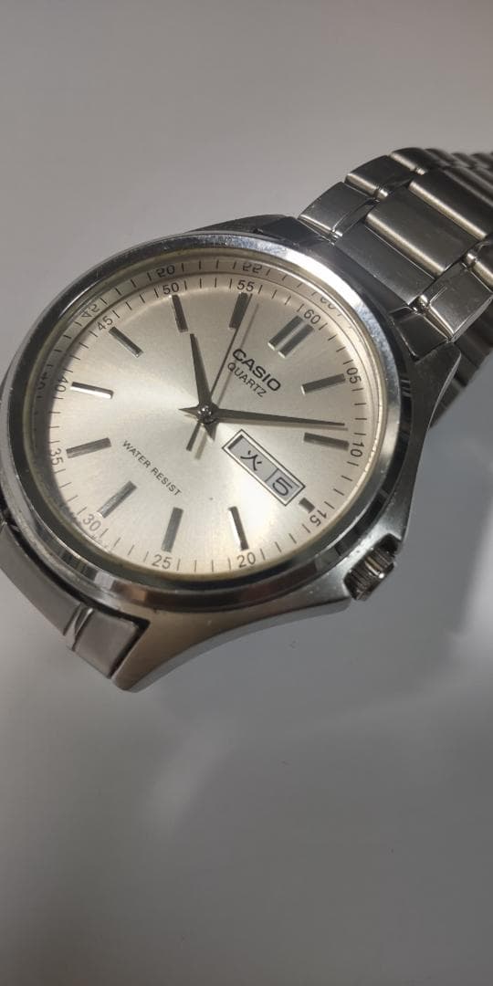 Casio Silver Analog Watch with Date Function