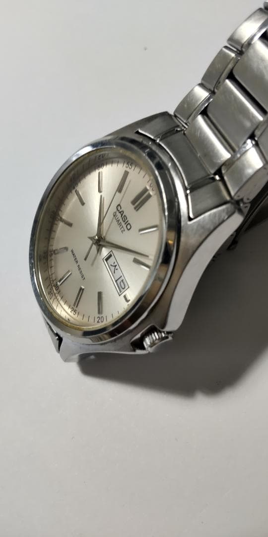 Casio Silver Analog Watch with Date Function