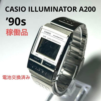 Casio Illuminator A200 ’90s Digital Watch with Battery Replacement — Japan Import