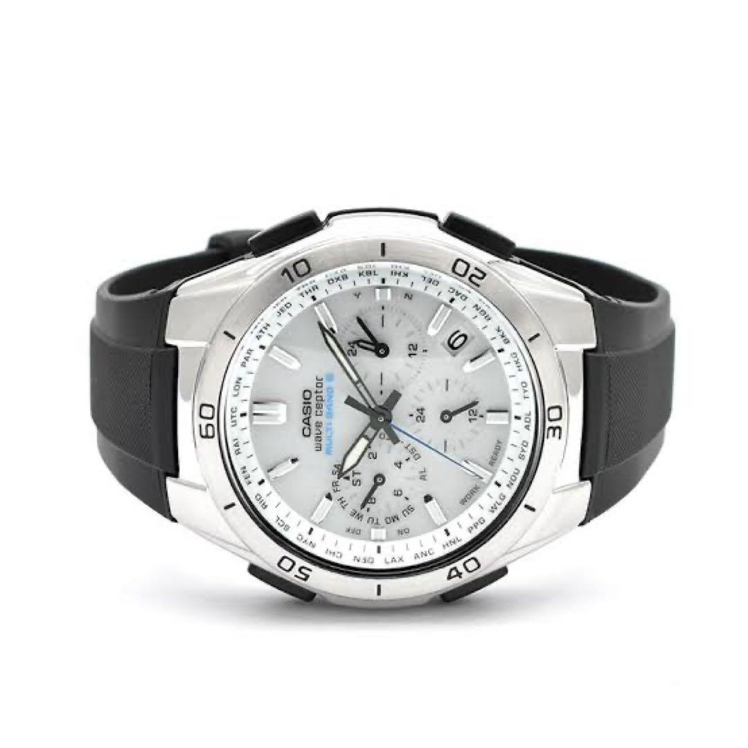 Casio Wave Ceptor Radio Solar Watch White Japanese Domestic Model