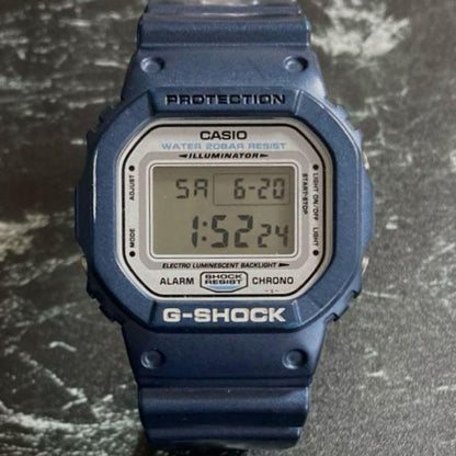 Casio G-Shock DW-5600M Navy Metallic Square Watch 200m Water Resistant Japan Import