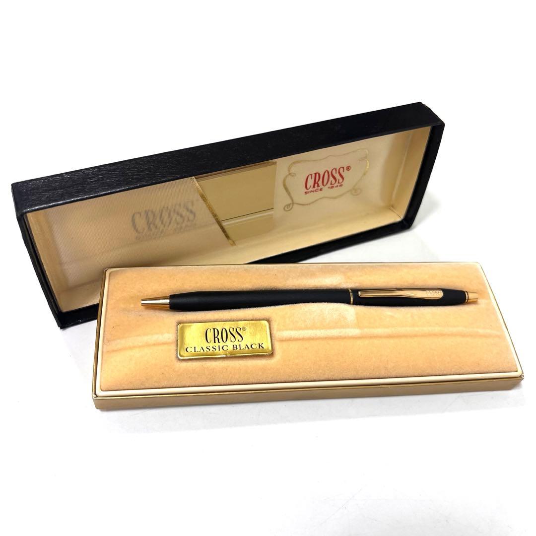 Cross Classic Century Black Ballpoint Pen - Black Ink, Gold Cap, Used — Japan Import