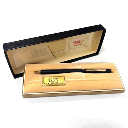 Cross Classic Century Black Ballpoint Pen - Black Ink, Gold Cap, Used — Japan Import