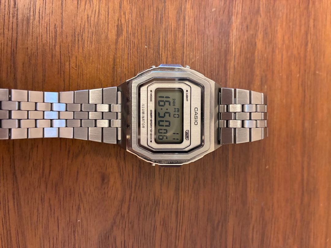 Casio A1000A-7JF Digital Watch Silver Japan Import
