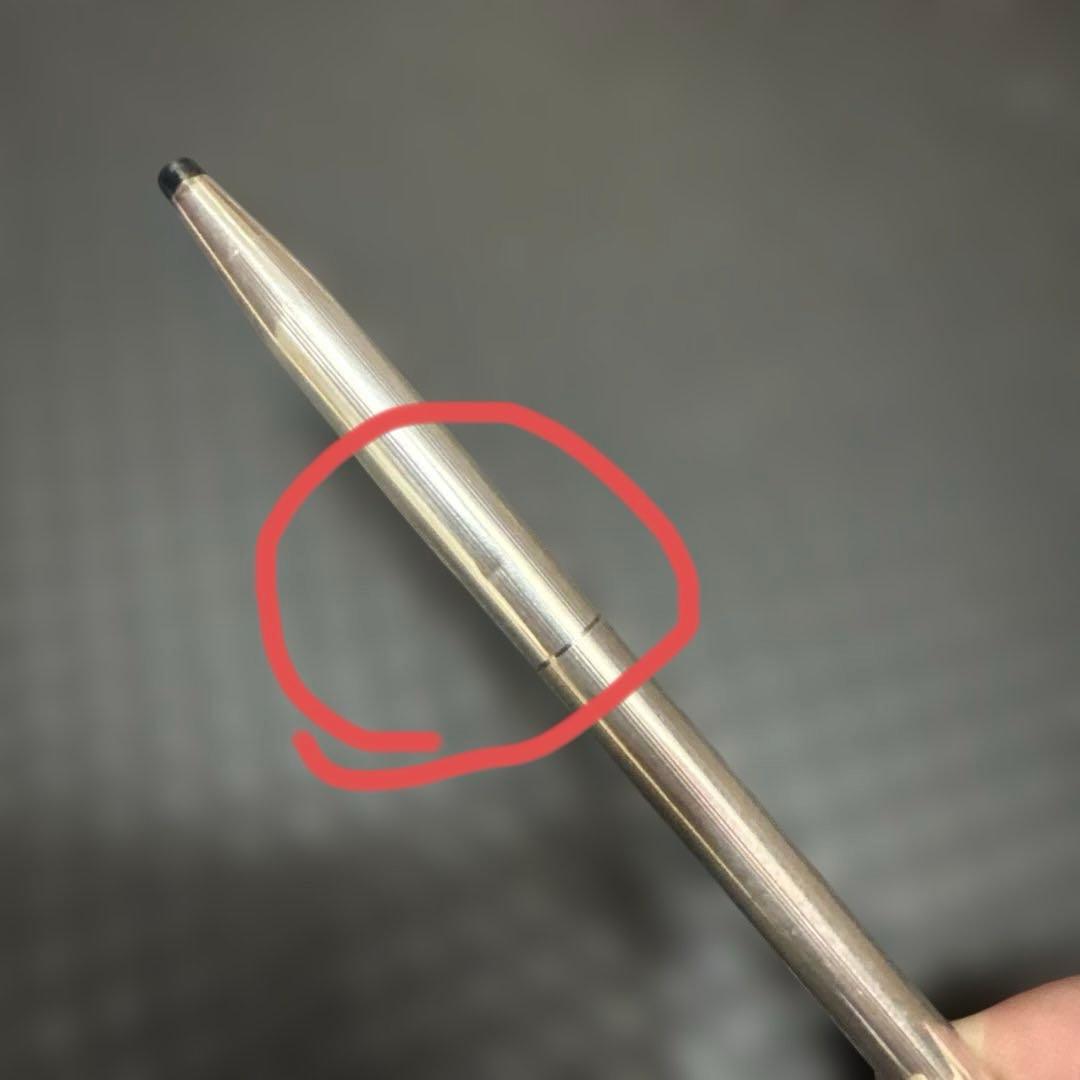 Cross vintage sterling silver ballpoint pen with black ink, used condition, no box or bag